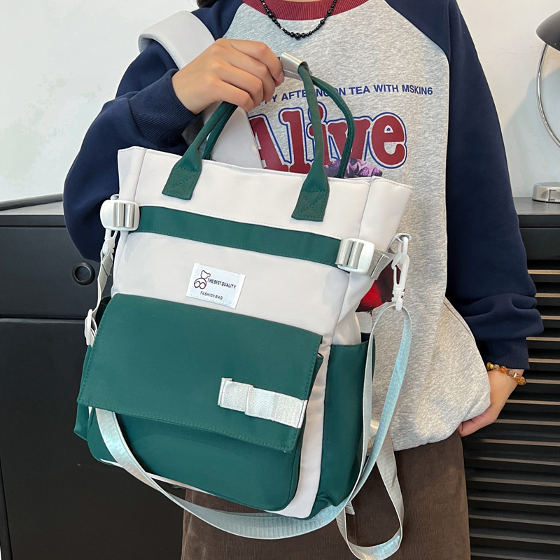 High-Looking, Large-Capacity Schoolbag, Women's Casual Travel Portable Backpack, Simple, Fresh and High-End Student Tutoring Bag