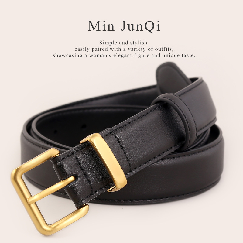 Genuine Leather Belt for Women, Versatile and Stylish, High-End Decorative Accessory for Jeans, Factory Wholesale, High-End Feel photo QC de 1688 sur Qualit.ly