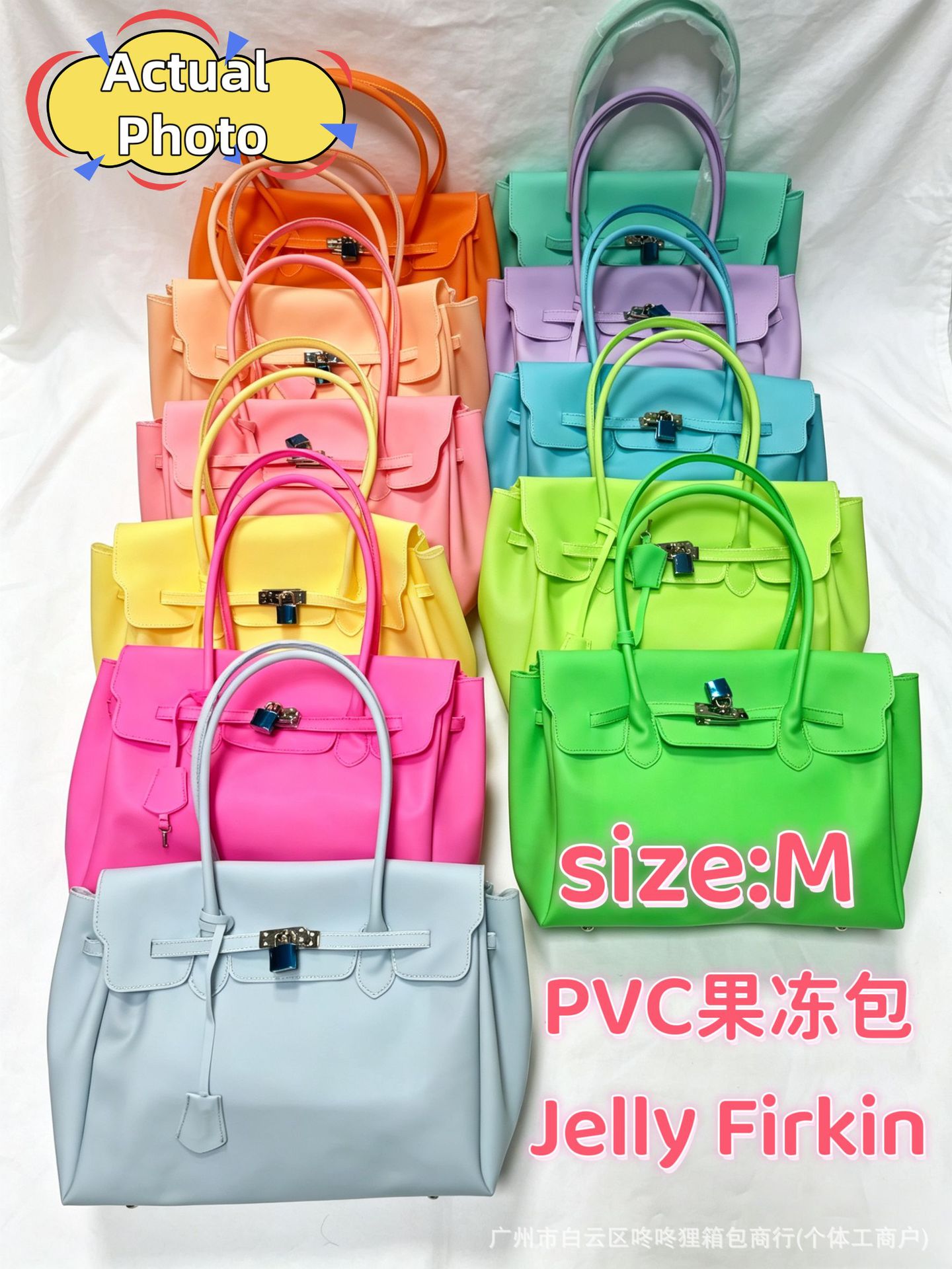 Jellyfirkin Jelly Tote Bag Kiiikiii Same Style Jelly Bag m Size Shoulder Bag Large Capacity Underarm Bag QC-foto från 1688 på Qualit.ly