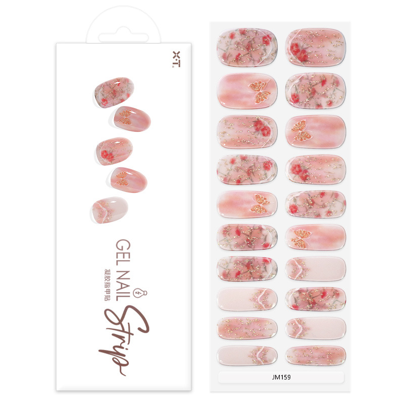 Xiantai Uv Semi-Baked Nail Stickers Phototherapy Lighting Gel Nail Nail Stickers New Semi-Cured Gel Nail Stickers