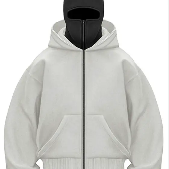 American style up and down double zipper niche design new eyes can see simple embroidered coat full face windshield coat