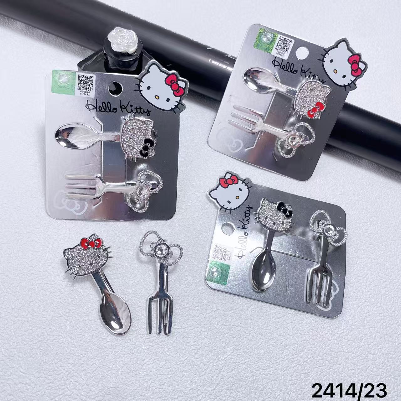 Officially Licensed Sanrio Hello Kitty Premium Metal Sparkling Diamond Hair Clip Bangs Clip 2414