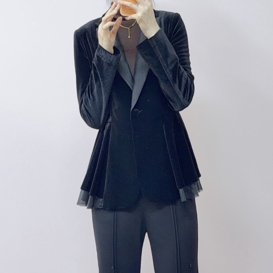 2026 Spring New Collection Boutique Brand Fashion Versatile Slim-Fit Velvet Blazer Jacket 260