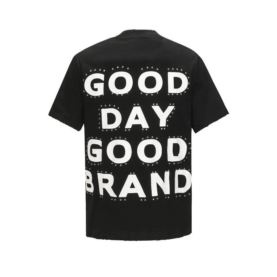 【现货秒发】广州鼎级GOOD裂纹印花短袖 纯棉280克 高克重