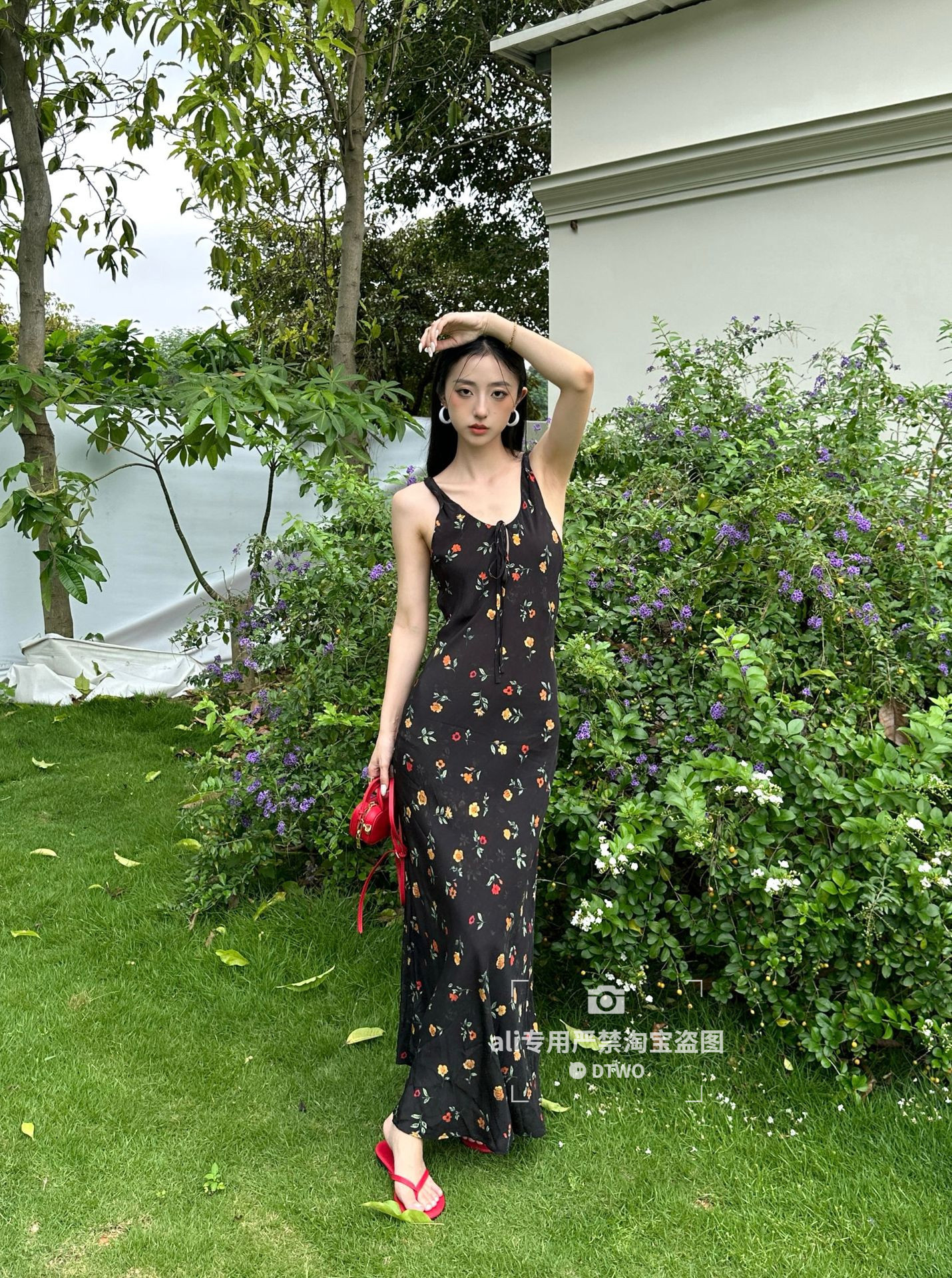 Dtwo Spring and Summer New Original Design Women's Clothing Wholesale French Retro Floral Dress 6203219