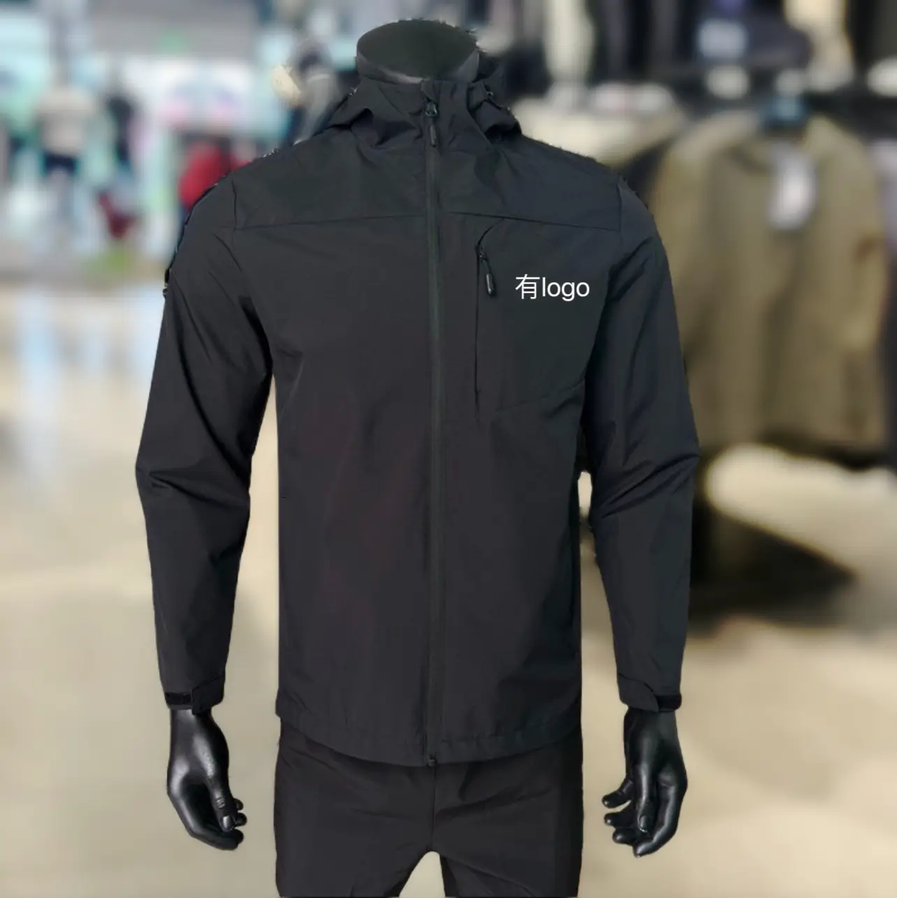 Sports Jacket Men's Running Jacket Outdoor Charge Clothes Spring and Autumn Casual Hooded Jacket Windproof Track and Field Training