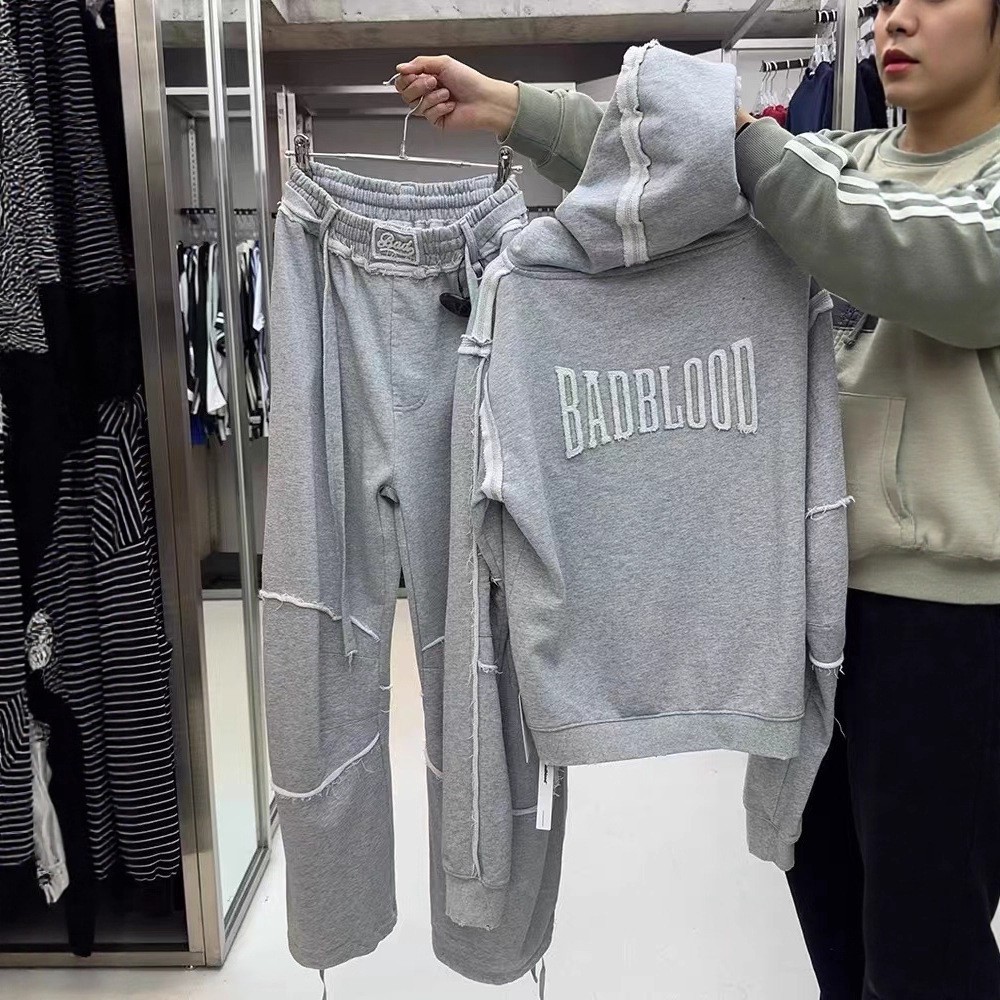 Korean Badblood Bcac Series Sexy Short Gray Hooded Sweatshirt Women's Niche Sports Casual Jacket