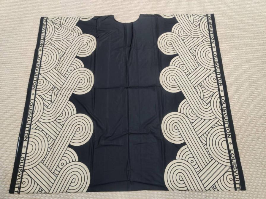 Y71366 European and American Clothing Wholesale Beach Outdoor Casual Fashion Printed Round Neck Loose Dress — QC-foto 2
