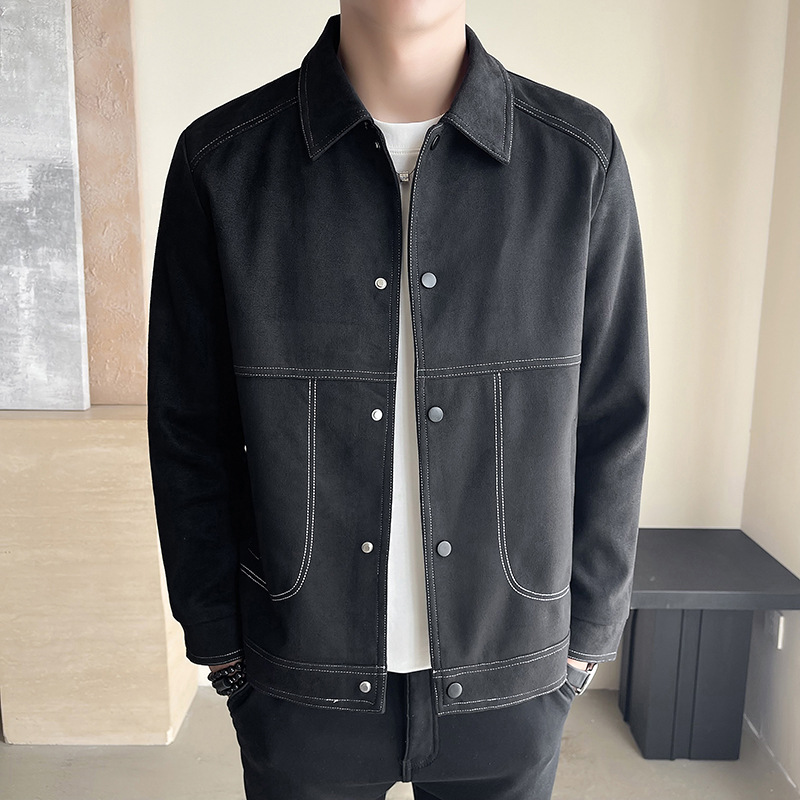 New Jacket Outdoor Sports Jacket Men's Casual Top Fashion Lapel Trend All-match Wind-proof Comfortable Spring and Autumn