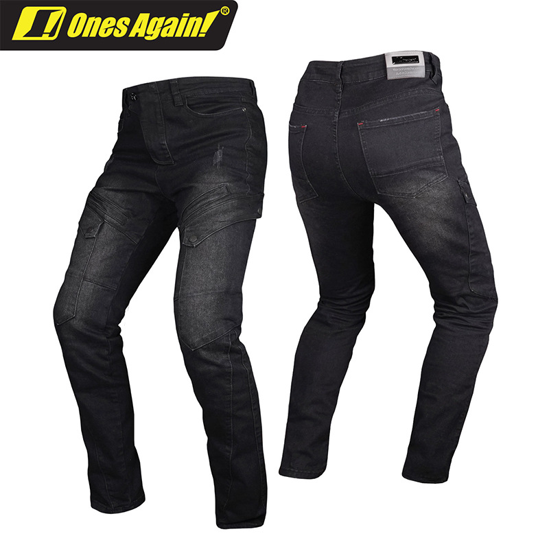 Riding Jeans Motorcycle Men's Rider Equipment Summer Knee Protectors Motorcycle Anti-fall Pants Off-road Racing Stretch Pants