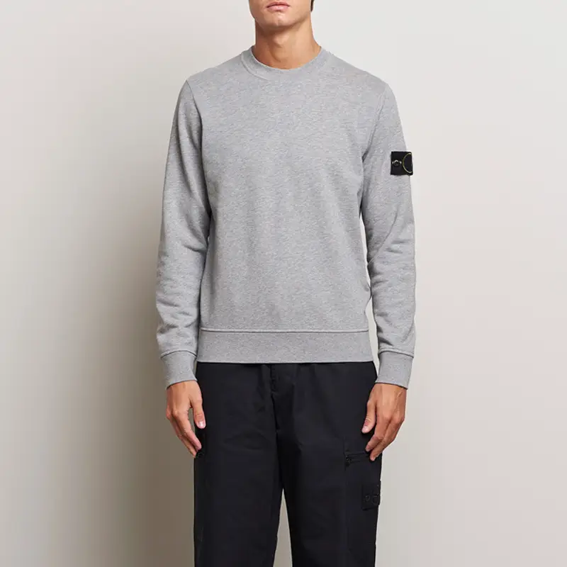 23Ss 63051 Sweatshirt Stone Compass Badge Basic Sweatshirt Fall and winter Fleece-lined Round Neck pullover