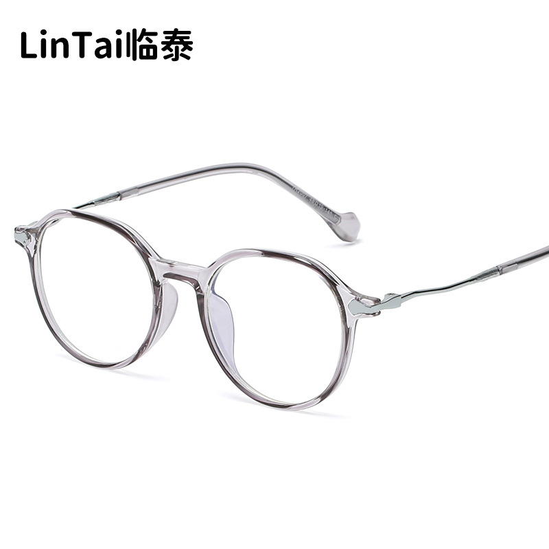 2007 New Tr Anti-Blue Light Glasses Ins Trendyy Stylish Student Glasses Retro Small Frame Flat Glasses Wholesale