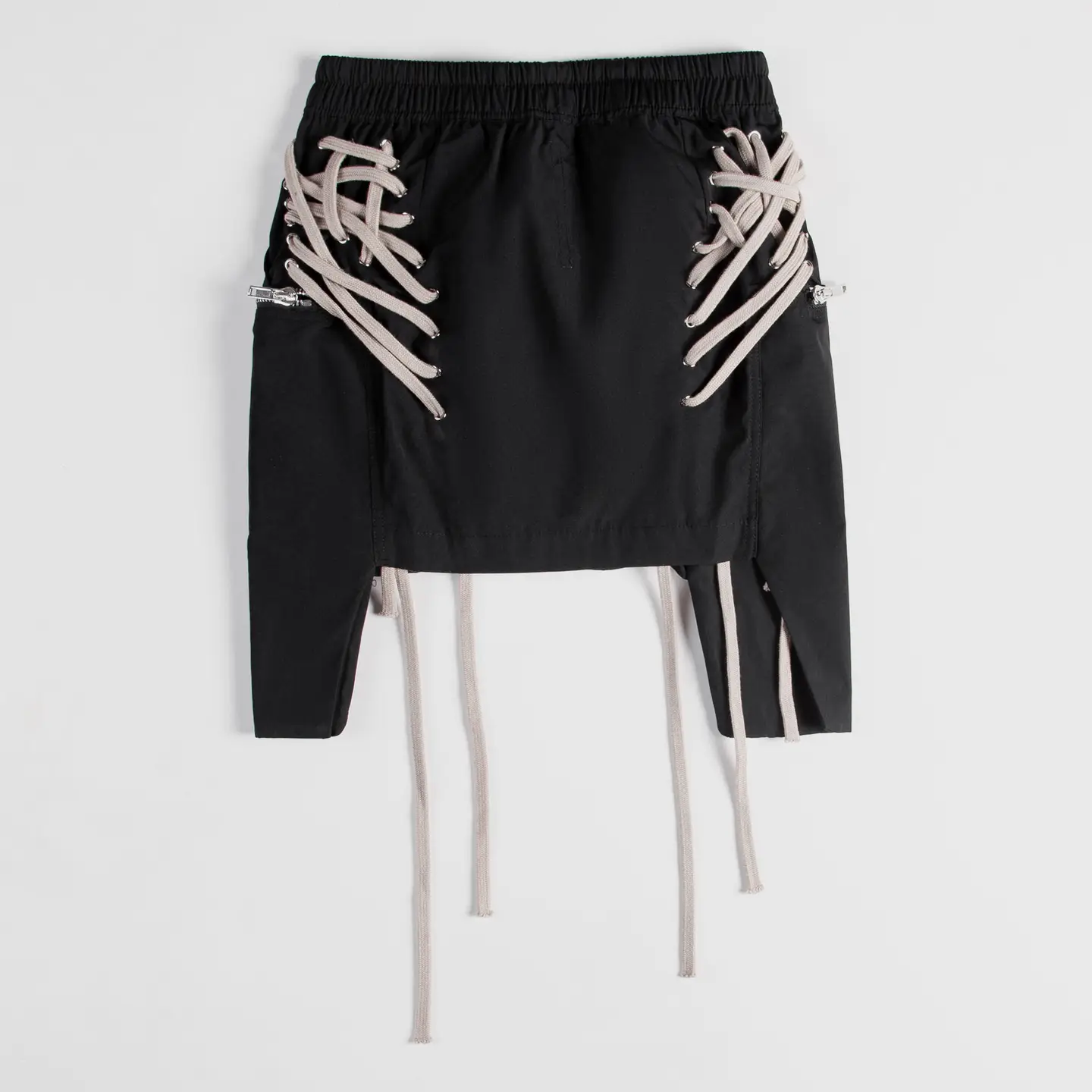 23Fw Dark Ro Style Drawstring Woven Strap Cross-Over Mummy-Style Women's Slim-Fit Short Skirt