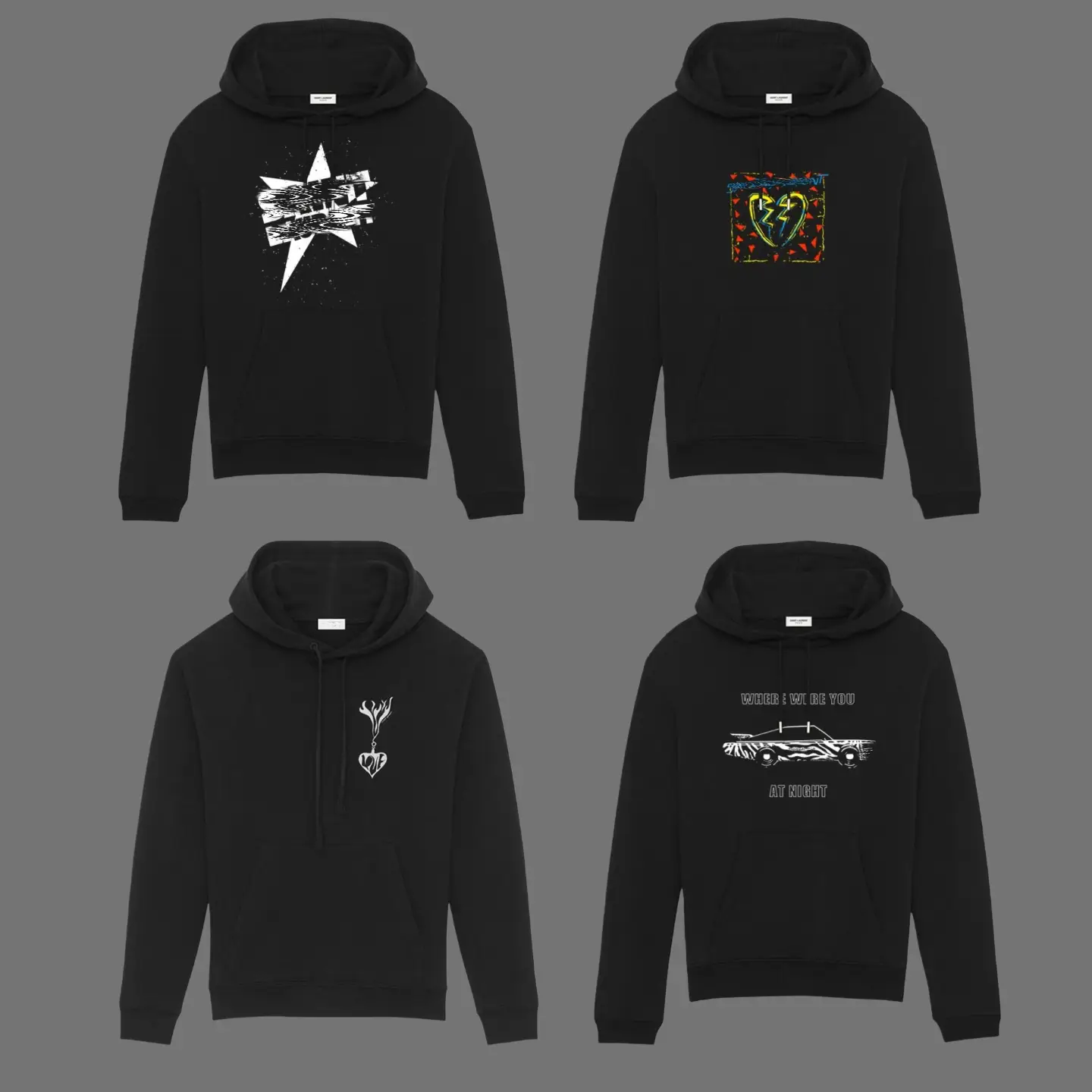 Saint Laurent Graphic Hoodie