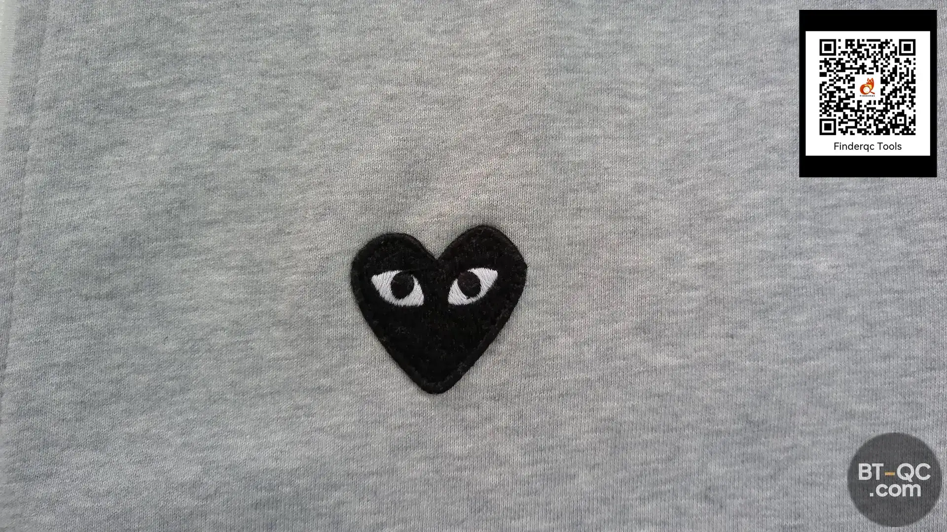 Comme des Garçons Play Black Heart Zip Hoodie Grey