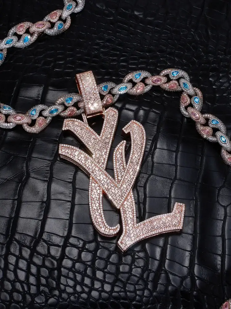 Nicepower Playboycarti Yvl Brand Rectangular Letter Pendant