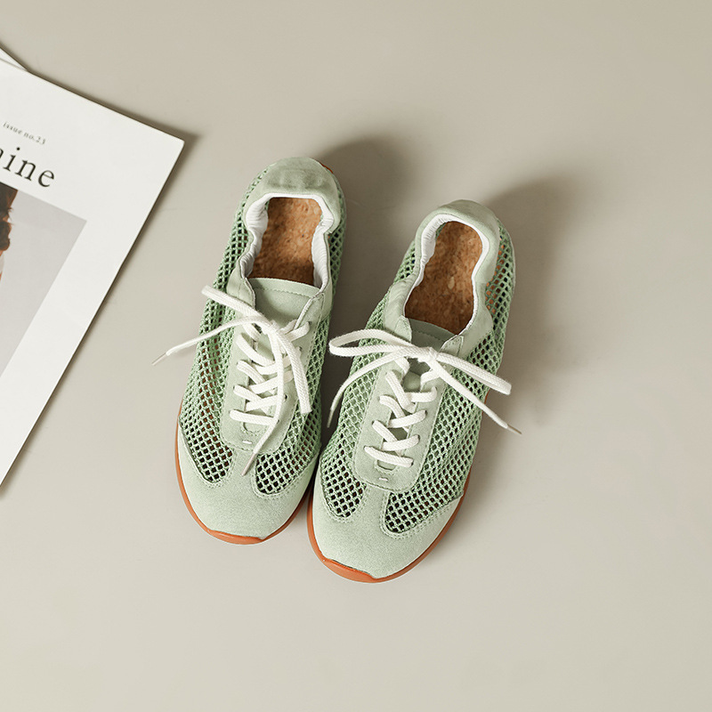 Ballet Shoes for Women, Casual Sports Style, 2026 New Model, Mesh Trainers, Women's Retro Single Shoes