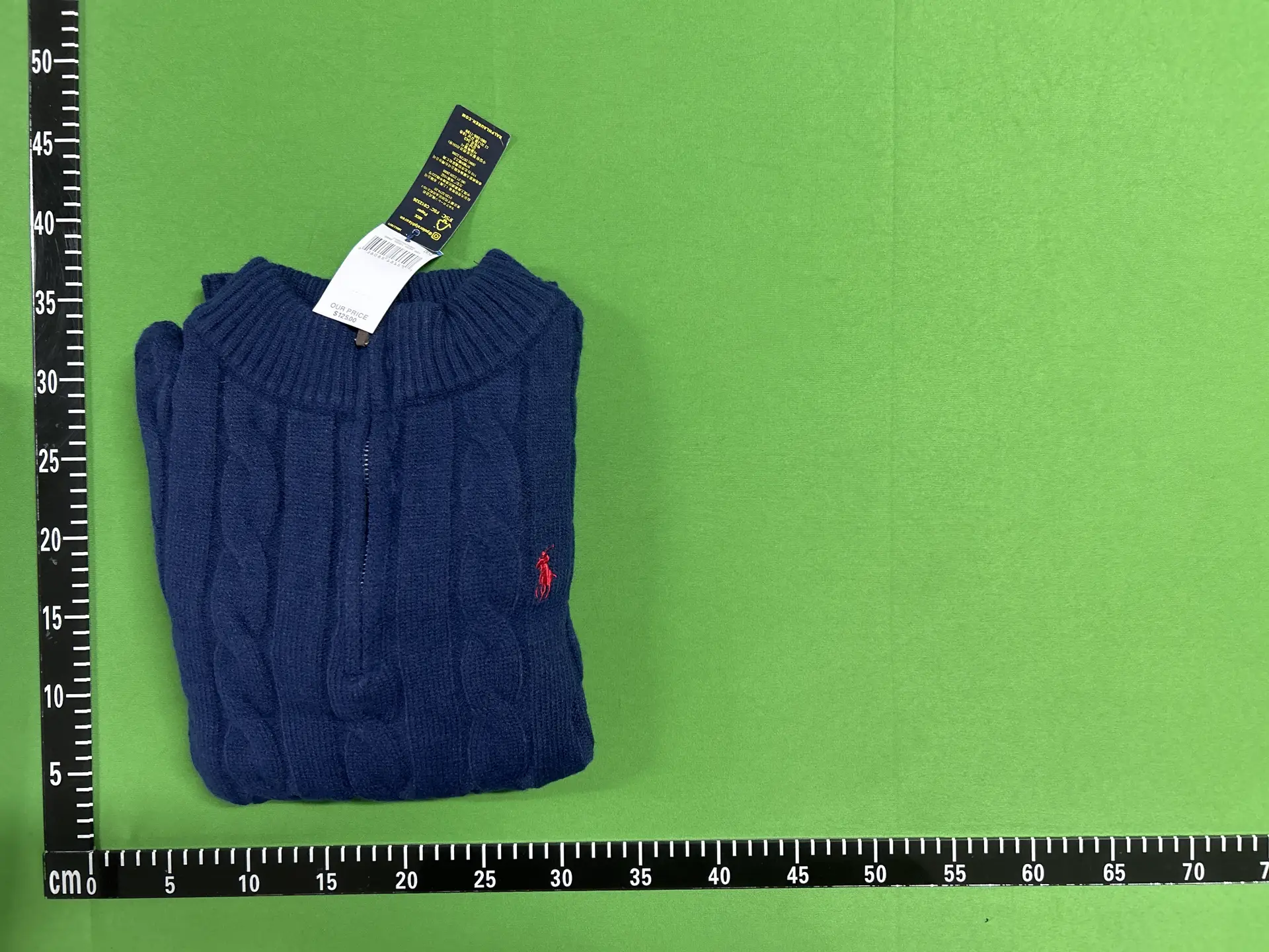 Polo Ralph Lauren Cable Knit Half Zip Sweater Navy