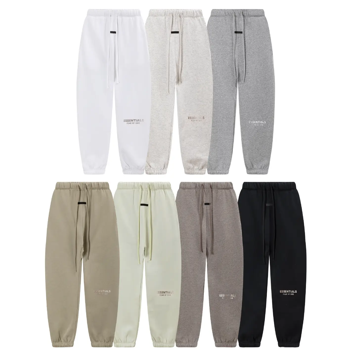 2025 Spring and Autumn New Fog Double Line Silver Small Letter Casual Pants Unisex One Piece Wholesale Dropshipping