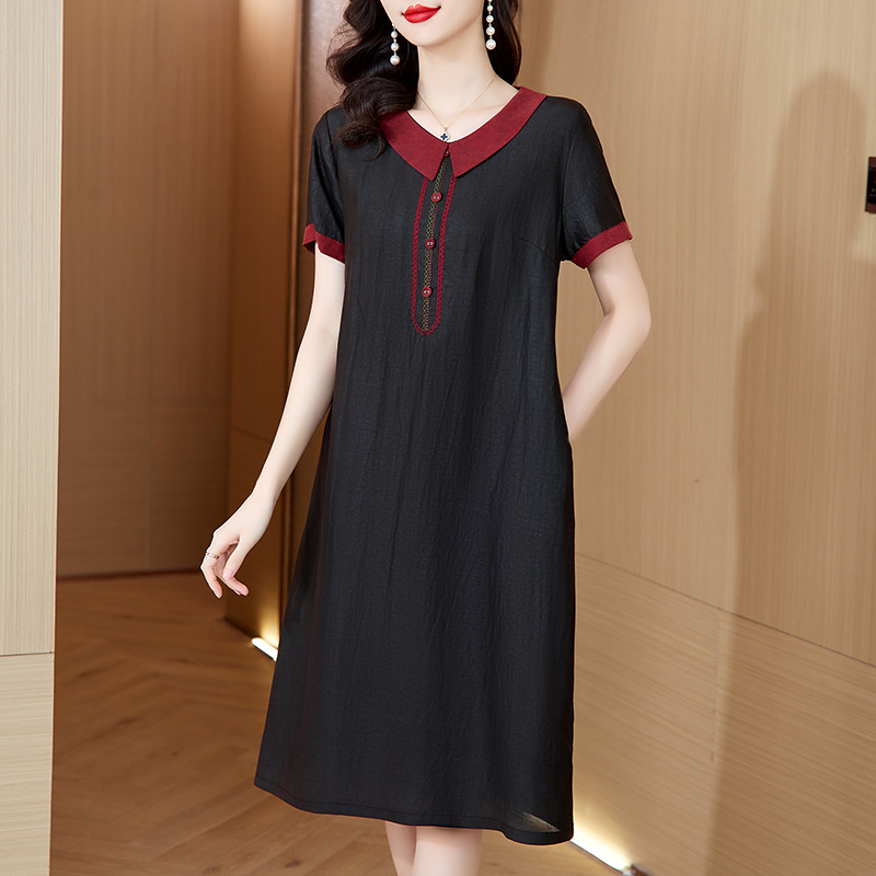 Brand Xiangyun Silk Dress for Women 2026 Summer New Style High-End Elegant Mulberry Silk Dress for Middle-Aged Mothers
