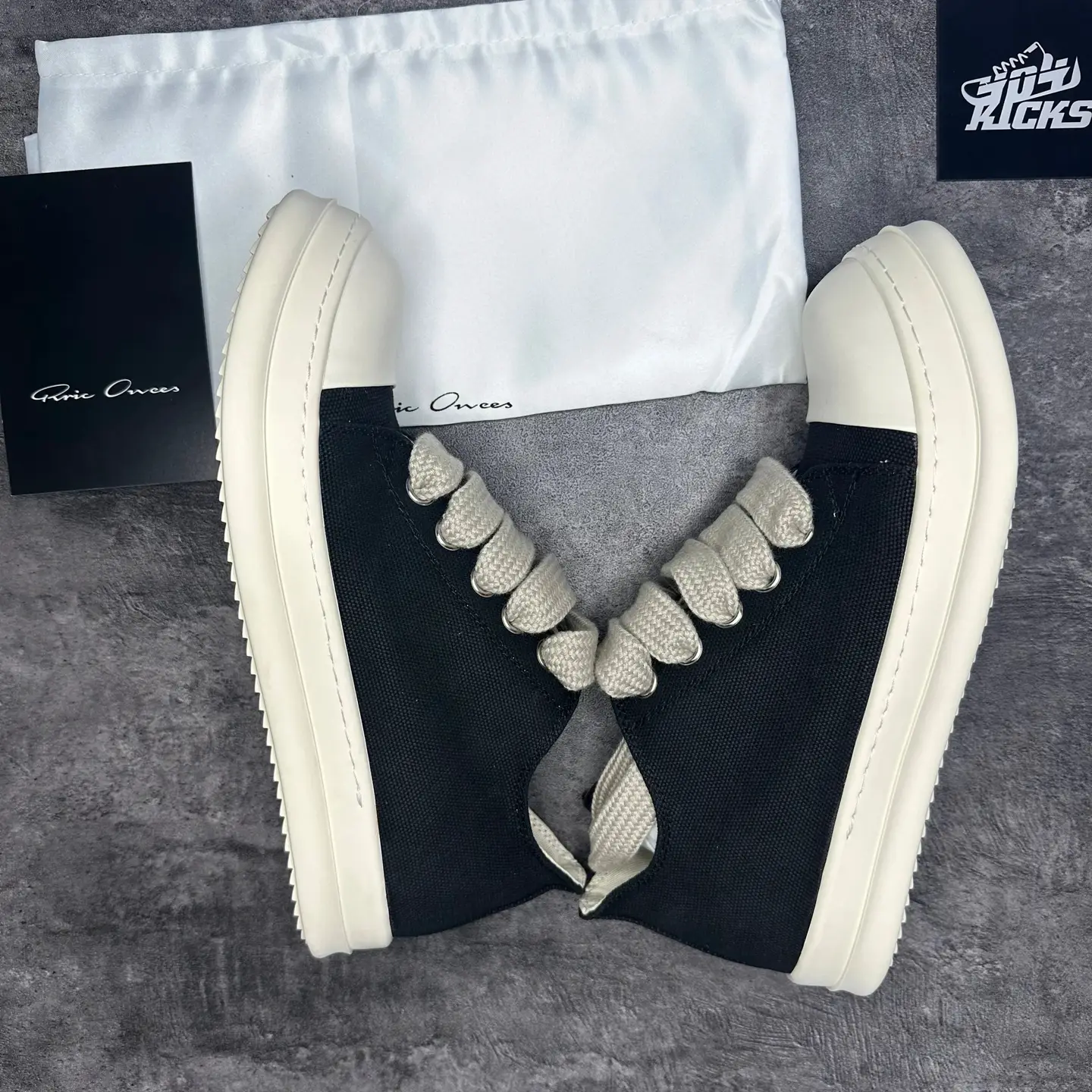 Rick Owens high top sneakers black