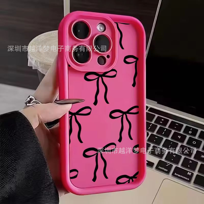 Cross-Border Bow Iphone17Pro Mobile Phone Case 16/15/14/13 Tianyan Ladder 12 Apple 11Xsma