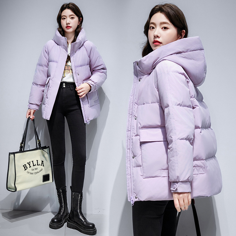 Counter Down Jacket Women's Short 2024 Winter New Korean Style Loose Casual Slimming Hat Thickened Small Jacket