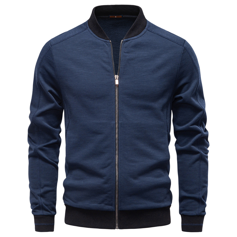 2025 Autumn and Winter New Cross-Border Baseball Collar Men's Business Casual Jacket European and American Jacket Thin Versatile Jacket for Men