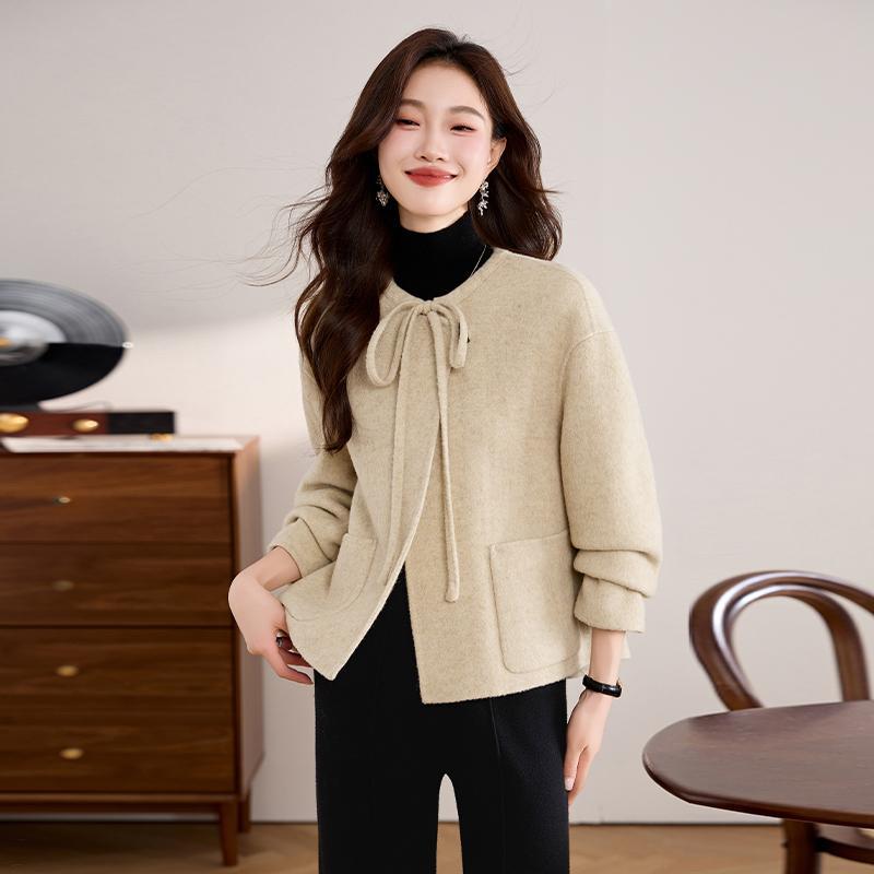 Double-sided Wool Coat Women's Chanel Style Autumn and Winter 2024 New Fashion Western Style Slimming Fashionable Women's Short Top