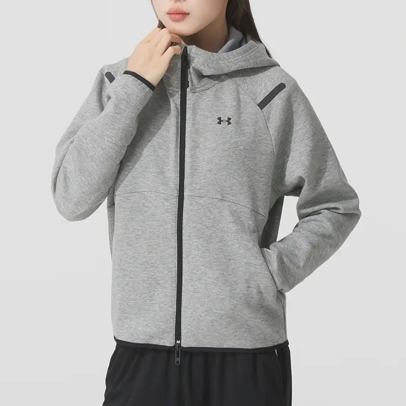 Under Armor Official Women's Knitting Outwear Summer New arrival Running Fitness Training Casual Sports Hooded jacket