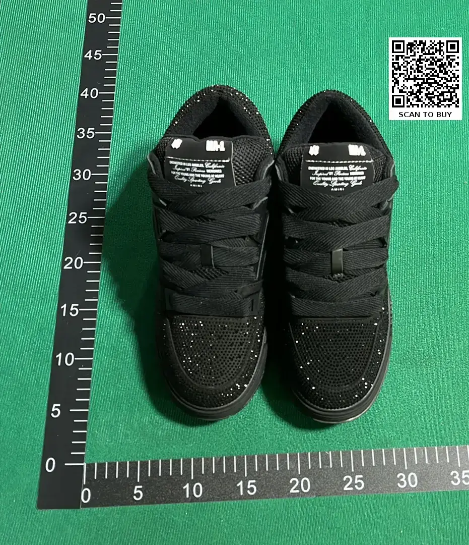 Amiri Black Glitter Low-Top Sneakers