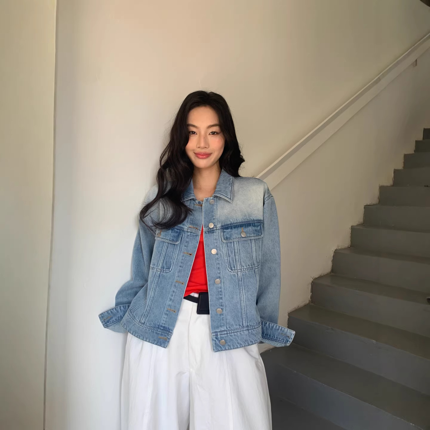 Short Versatile Denim Jacket for Women, Spring and Autumn 2026 New Style, Casual Jacket for Petite Women