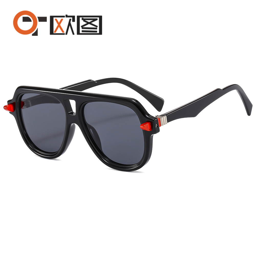 Men's Trendy Sunglasses with Pilot Frame German Designer Fashion Women All-match Face Repair Sunglasses 3956