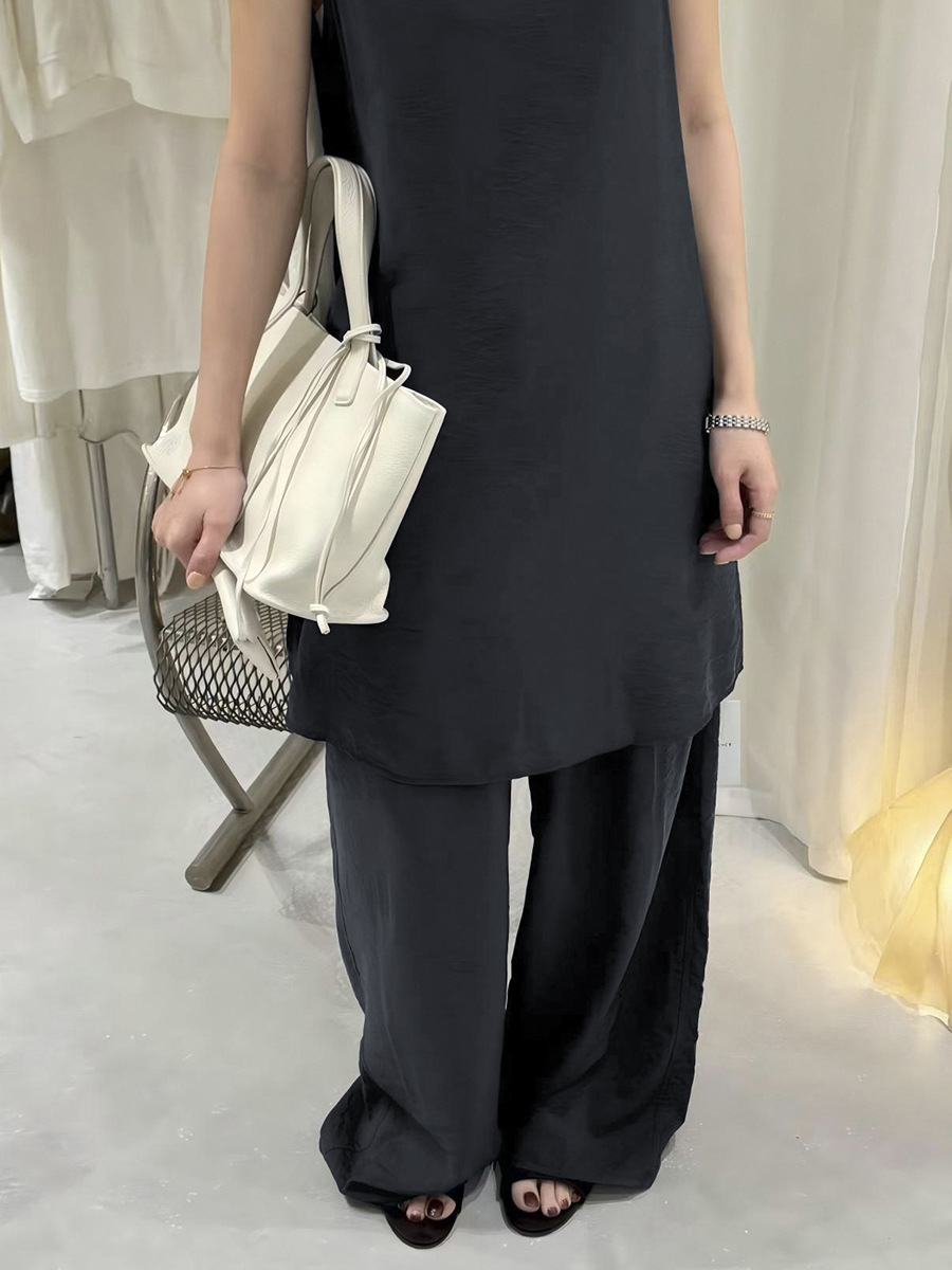 Love and Nancy Thirteen Lines 2026 Summer Korean Lightweight Breathable Loose Slimming Draped Pleated Wide-Leg Pants 04214