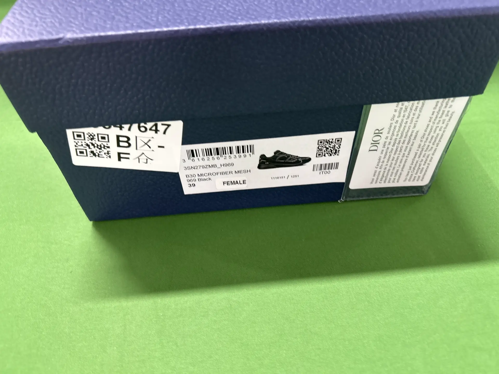 Dior B30 Microfiber Mesh Sneaker Black