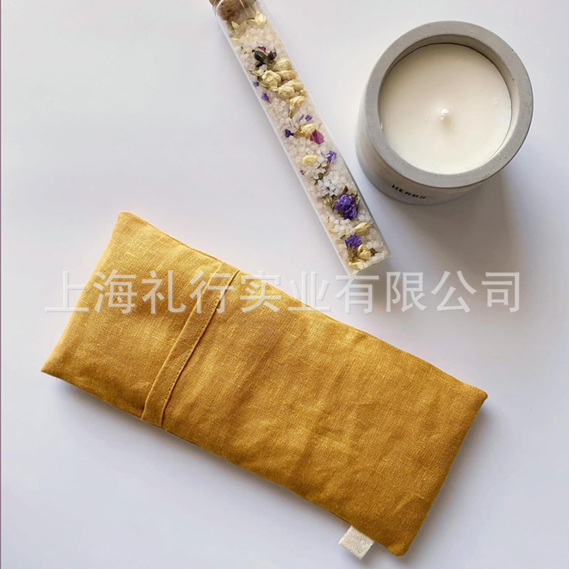Cross-border Hot-selling Yoga Eye Pillow Microwave Heating Lavender Flaxseed Removable and Washable Shading Sleep Hot Compress Eye Mask