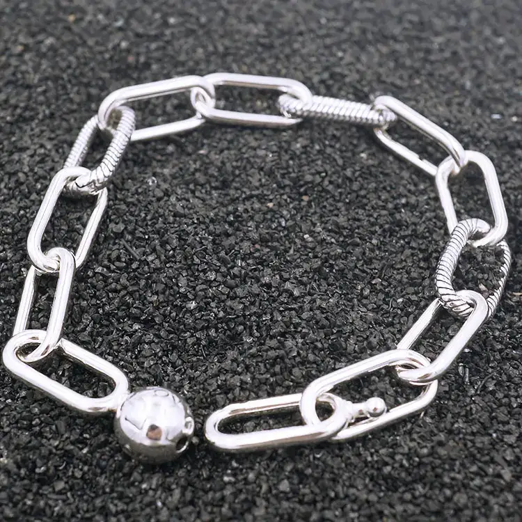 Sterling Silver Paperclip Chain Bracelet