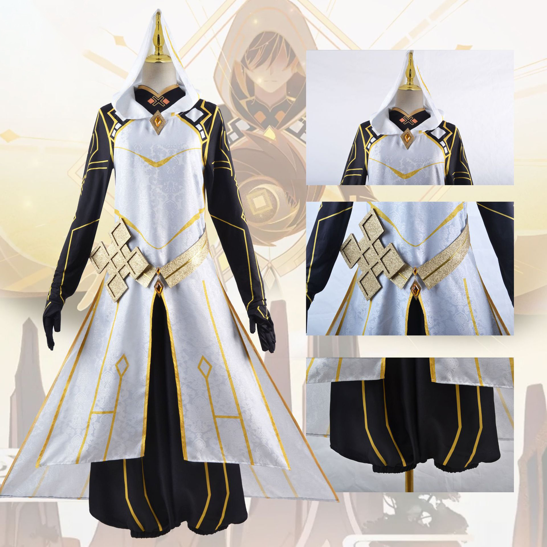 North Water Trade Original God cos Clothing Rock King Zhong Li God Clothing Morax Full Set cosplay Game Animation Clothing