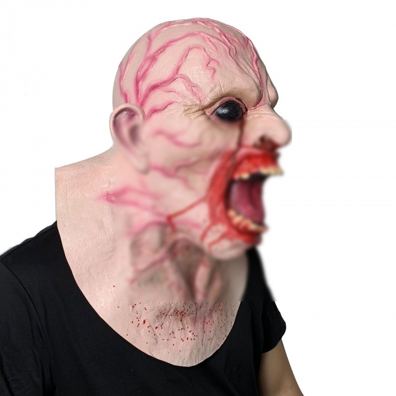 Amazon Halloween Vampire Mask Latex Horror Headset cos Zombie Scary Zombie Mask Dress Up
