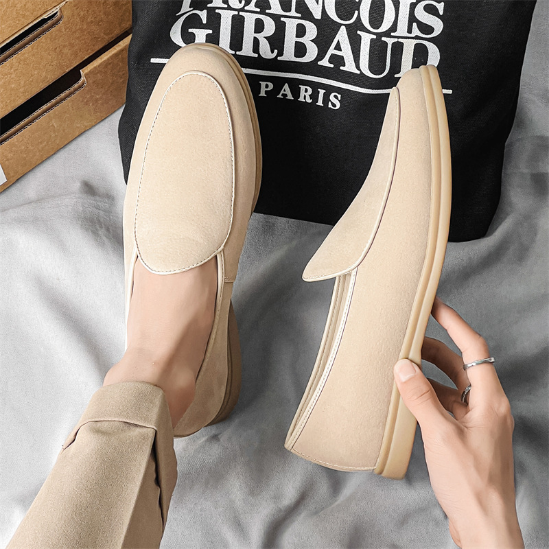 Spring 2024 New Loafers Slip-on Doug Shoes European and American Foreign Trade Cross-border Amazon Large Size Men's Shoes