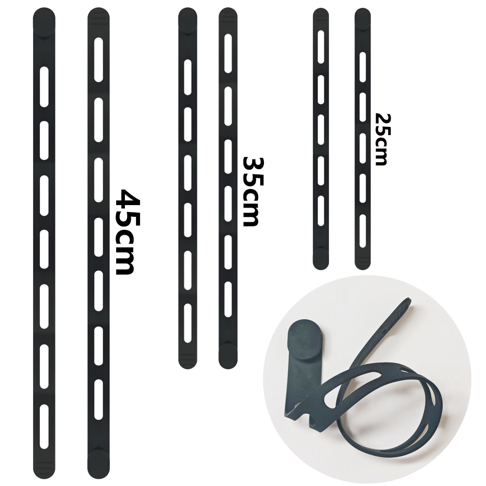 25/35/45cm Multifunctional Silicone Tie Straps for Outdoor Use, Suitable for Home Storage and Product Packaging