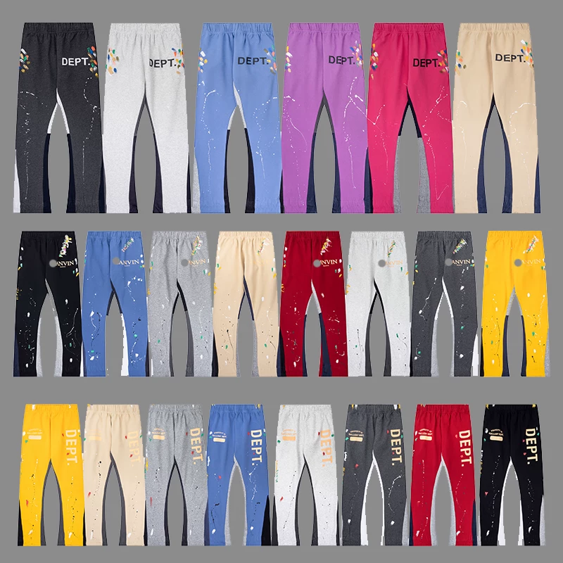 Gallery Dept American-Style Hand-Painted Splatter Patchwork High-Street Casual Sweatpants Men's Loose Sports Flared Pants