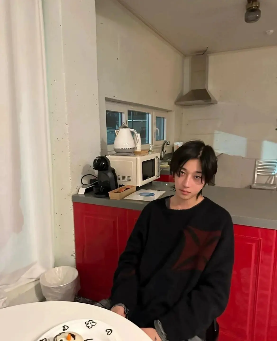 Loren's Same Style Erd Melancholic Rich Second-Generation Iron Cross Mohair Wool Blend Knit Oversized Pullover Sweater