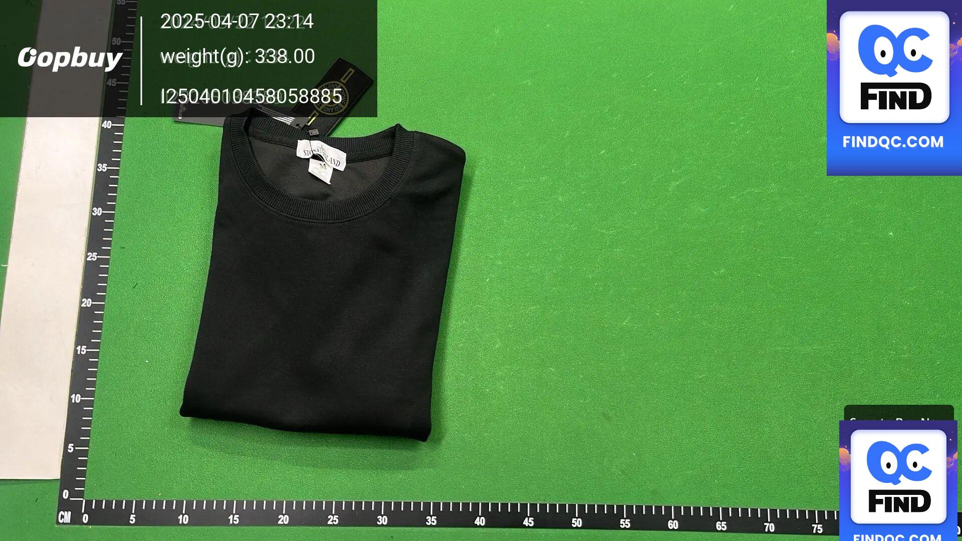 Stone Island Sweatshirt Black and White — QC-foto 2