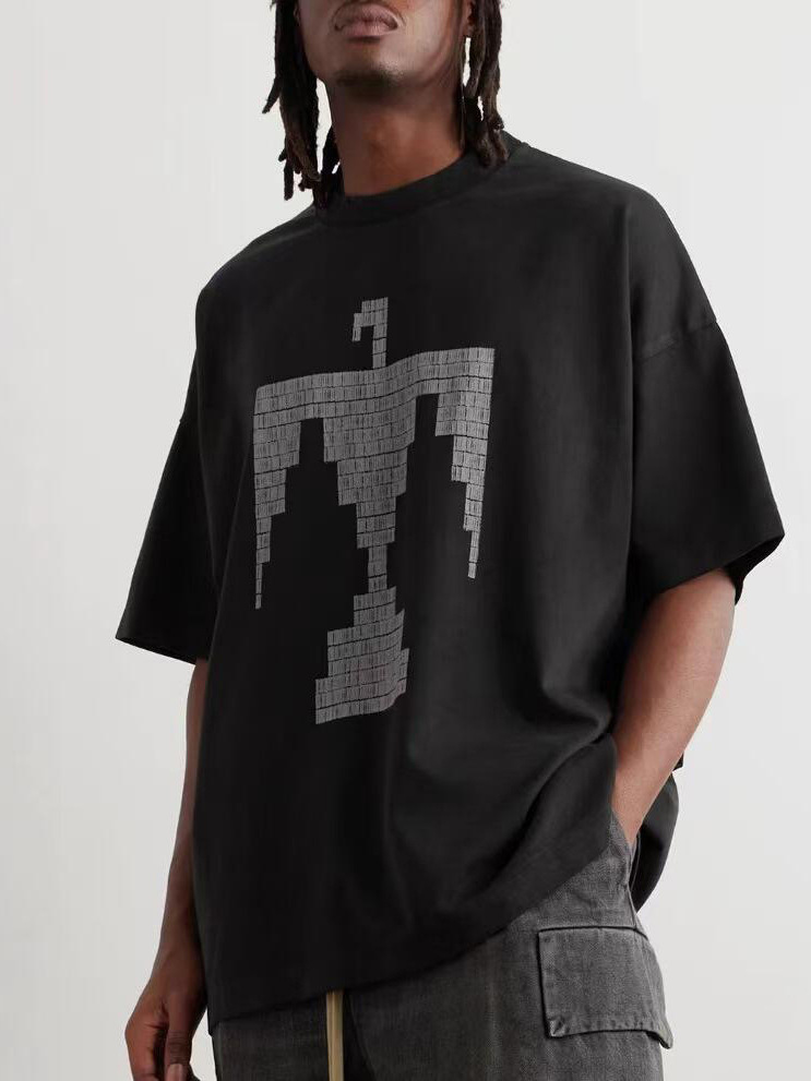 Fog Stack Essentials Niche Mainstream Fashion Brand American-Style Pure Cotton Loose-Fitting Unisex Couple Short-Sleeve T-Shirt