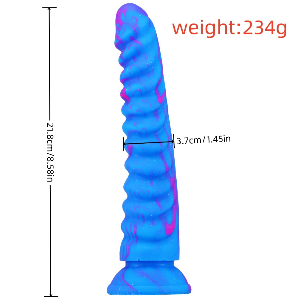 Long Scale Mixed Color Silicone Emulation Penis for Women's Backroom Anal Plug Dildo Adult Sex Toy Masturbator Stick