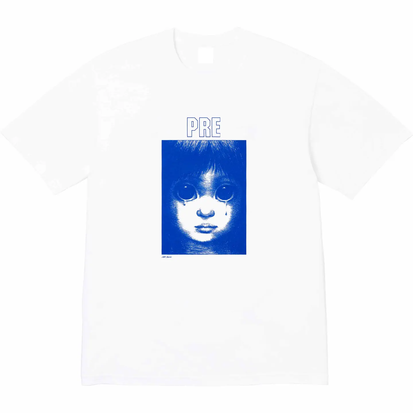 24SS MARGARET KEANE TEARDROP TEE Manga Tears Short sleeved T-shirt Men's and Women's Base Shirt