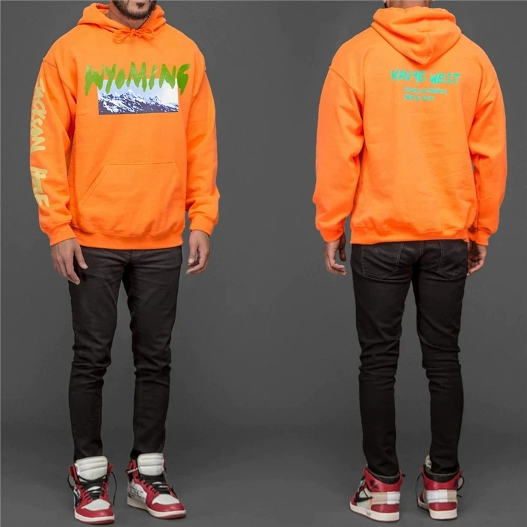 Kanye West Wyoming Listening Party Kanye Sweatshirt for Men and Women, Autumn and Winter Fleece-Lined Hoodie