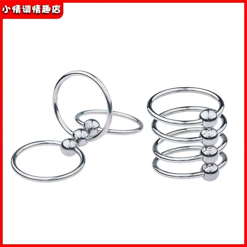 Foldable Semen Locking Ring Penis Wrapping Restraint Metal Bead Ring Jj Rooster Metal Abacus Scrotum Restraint Product
