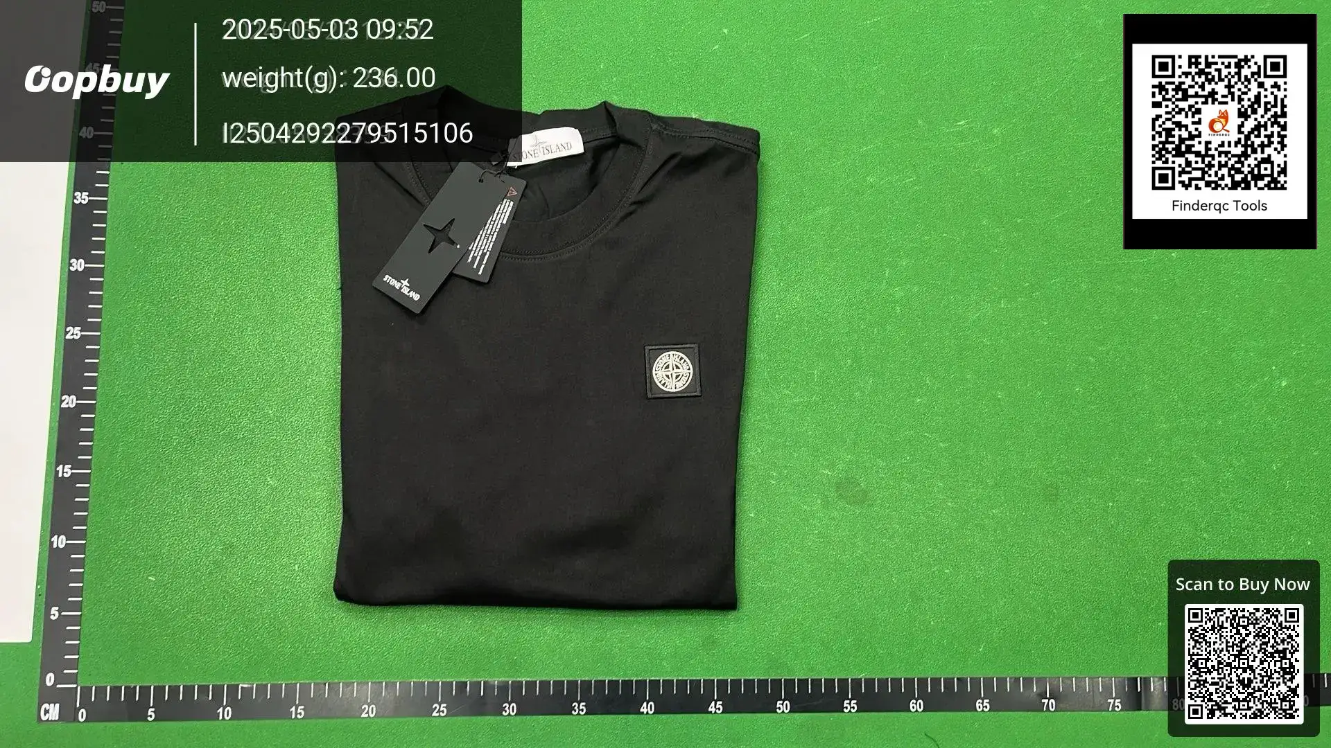 Stone Island Black Cotton T-Shirt
